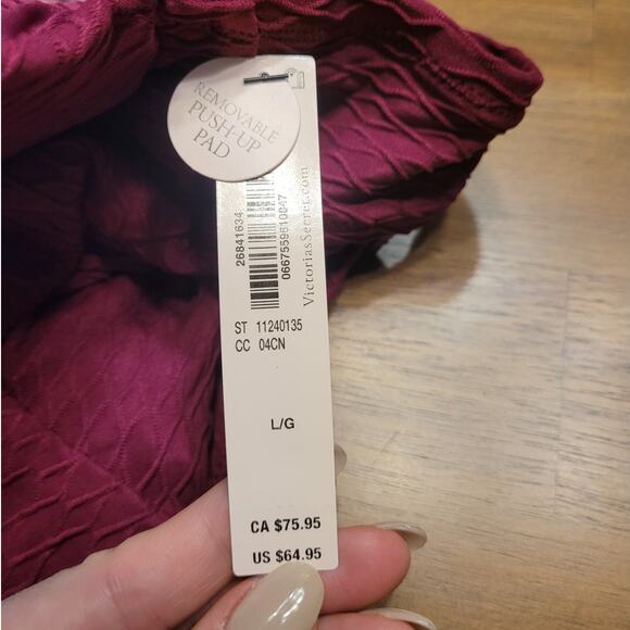 Victoria’s Secret Twist Push-Up One-Piece Swimsuit L Maroon – NWT - Picture 12 of 15